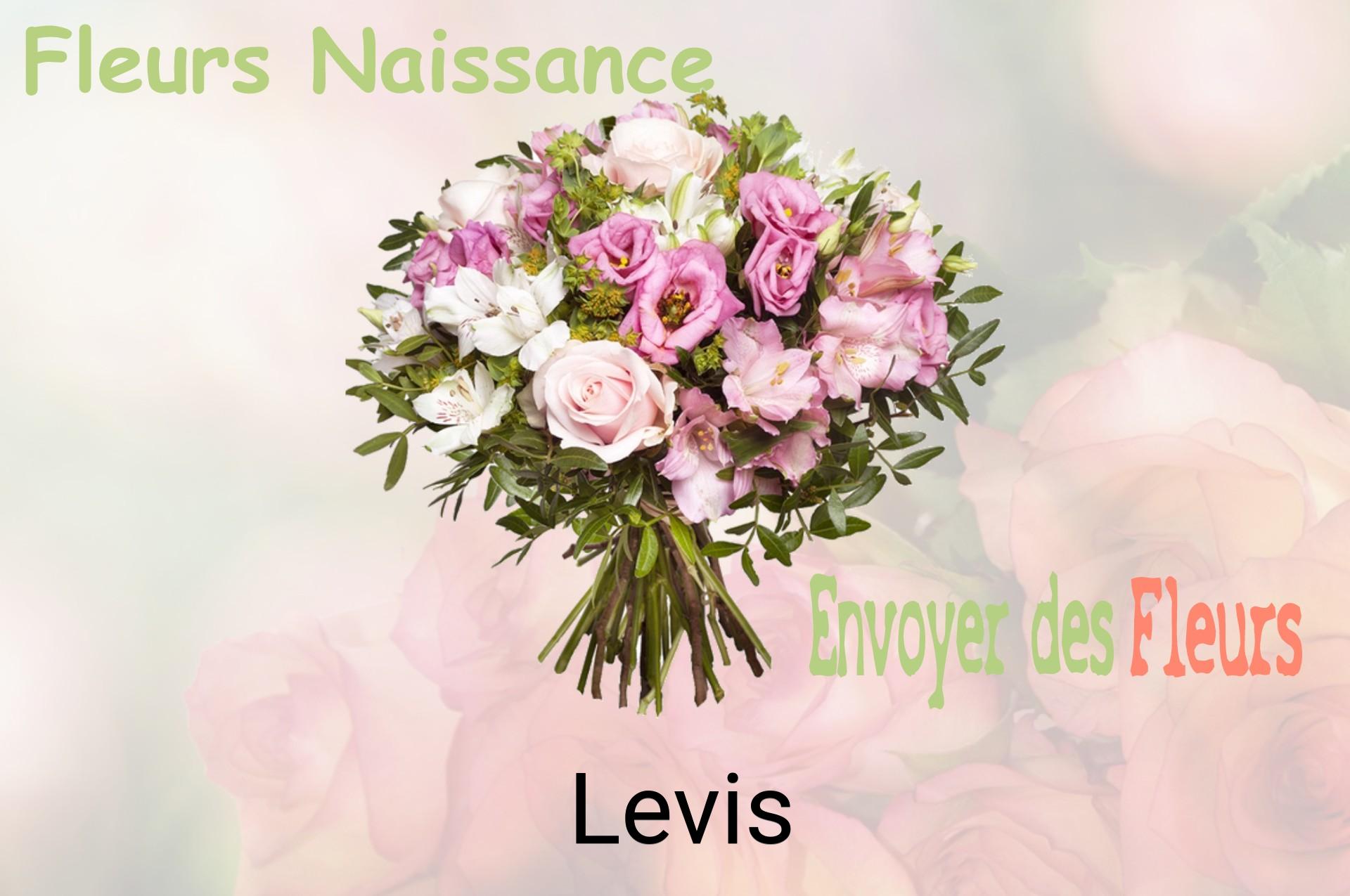 Bouquet de fleurs de naissance livré à Levis