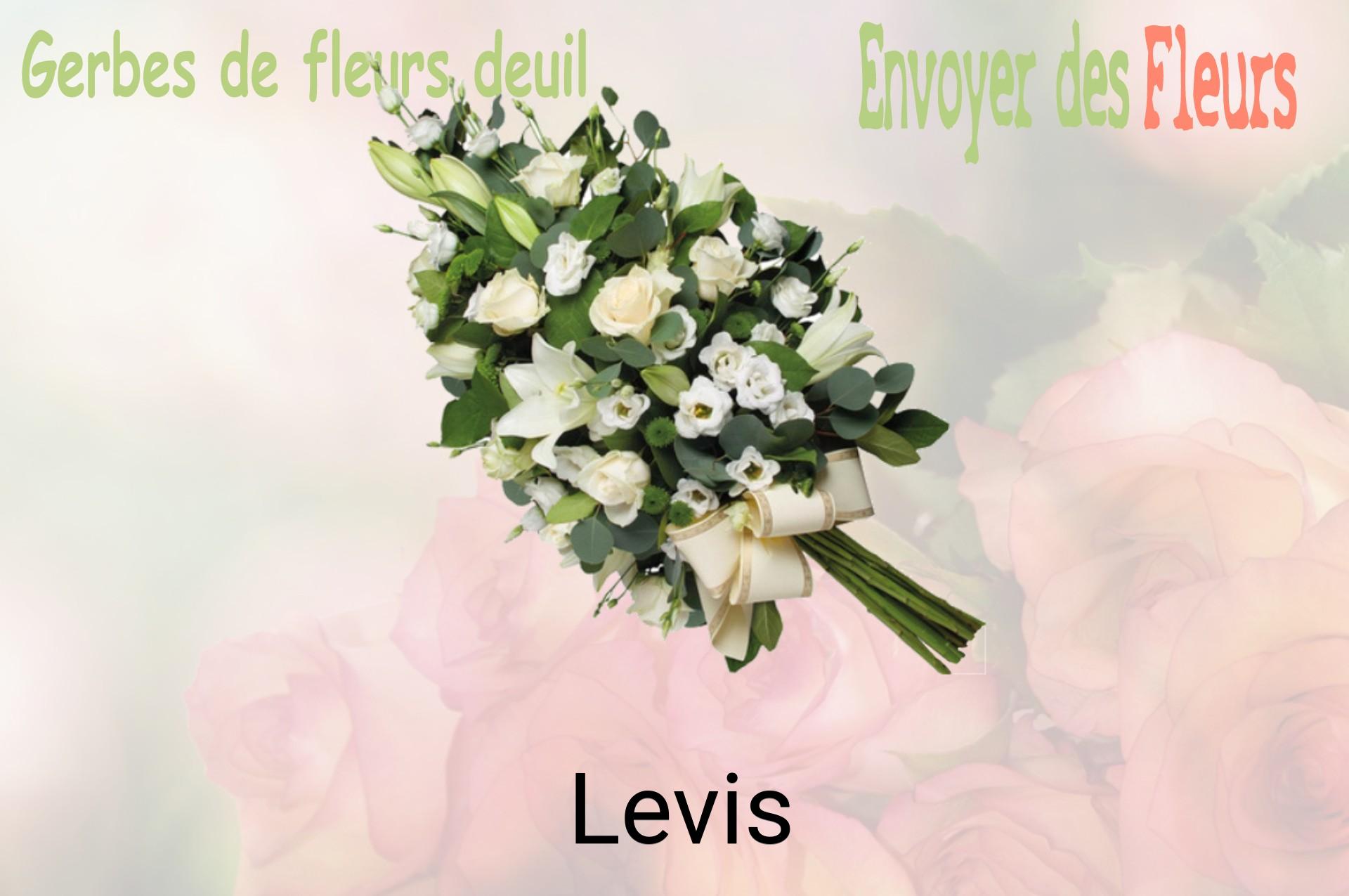 Gerbe de fleurs de deuil livrée à Levis